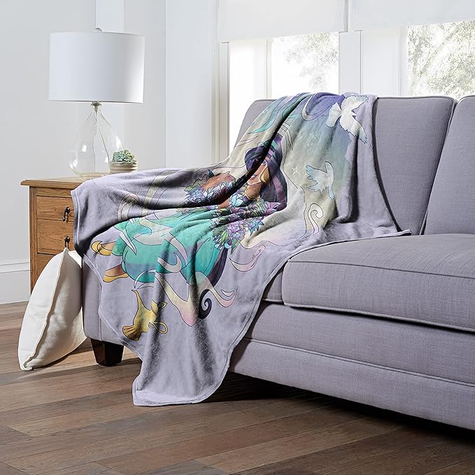 Northwest Disney 100 Silk Touch Throw Blanket, 50" x 60", Celebration Jasmine