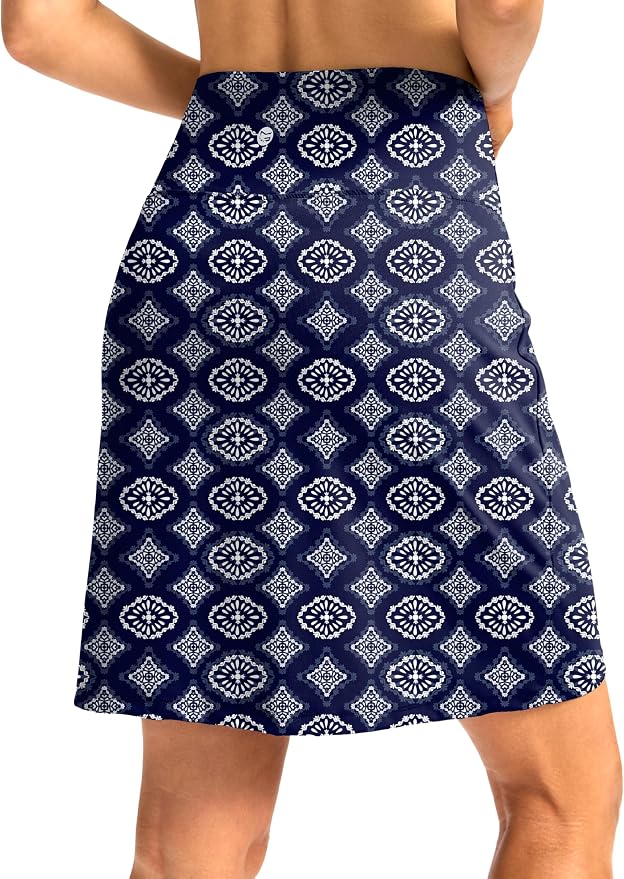 G Gradual 19" Skorts for Woman with Pockets High Waist Golf Skirt | Lightweight, Stretchy, Breathable, Tummy Control, Built-in Shorts, Athletic, Tennis, Pickleball, Casual Summer