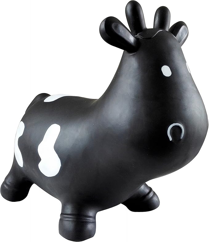 AppleRound Inflatable Ride-on Bouncy Animal Hopper – Horse, Cow or Unicorn – Kids Space Hopper Bouncer with Hand Pump – Jumping Toy for Indoor/Outdoor Play