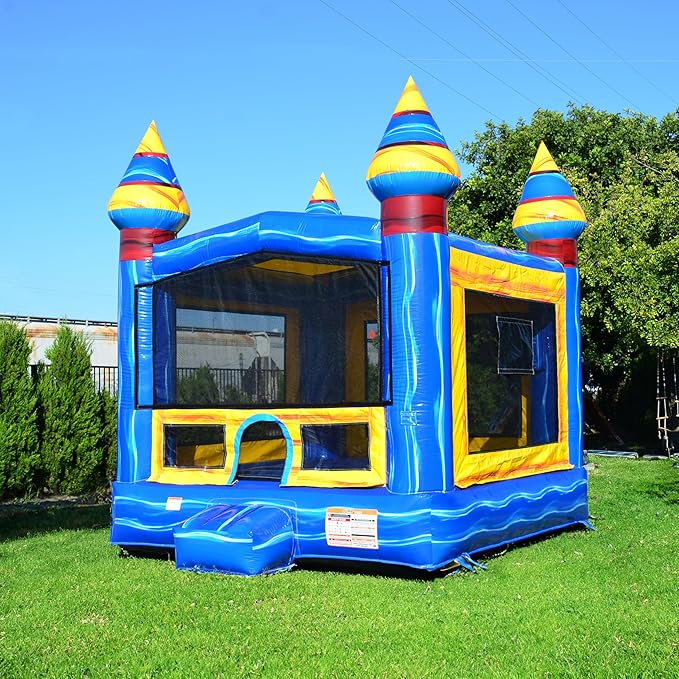 JumpOrange Melting Artic Commercial Grade Bounce House 13x13 for Kids and Adults (with Blower), Basketball Hoop, Outdoor Indoor, Bouncer Jumper, Birthday Party, Rental Grade, Big Inflatable