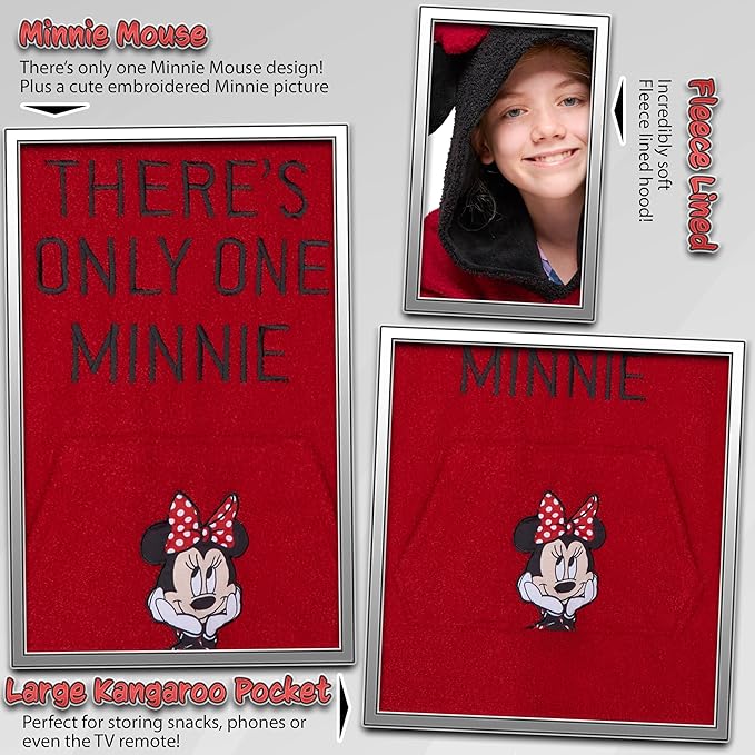 Disney Stitch Fleece Hoodie Blanket for Kids and Teenagers - One Size Fluffy Oversized Hoodie - Stitch Gifts