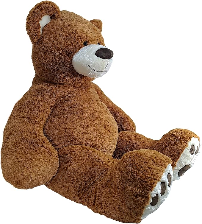 Anico 59" Tall (5 Foot) Giant Plush Bear, Stuffed Animal, Medium Brown Teddy Bear with Smiling Face. Premium Stuffed Toy Teddy Bear, Perfect for Girlfriend, Kids, Valentine's Day, Christmas!