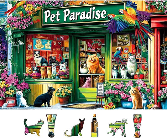 500 Piece Jigsaw Puzzle - Relaxing Pet Shop Scene for Adults | Challenging Family Activity | Great for Fun & Leisure (Finished Size: 23 x 15 inches)