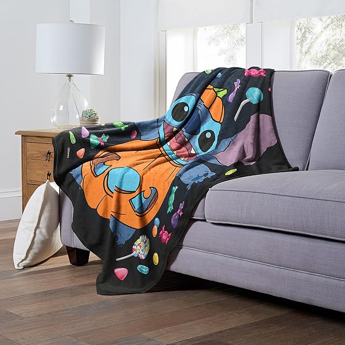 Northwest Lilo and Stitch Silk Touch Throw Blanket, 50" x 60", Candy Stitch