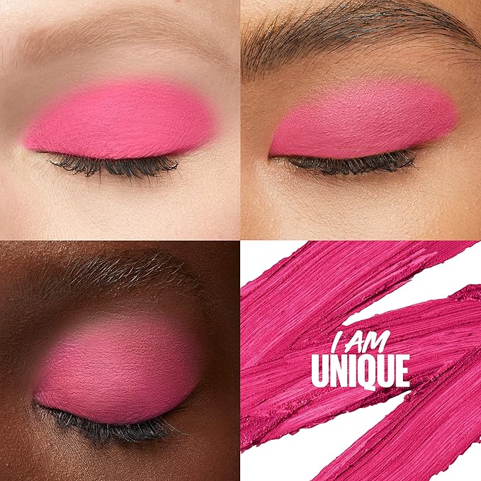 Maybelline Color Tattoo Longwear Multi-Use Eye Shadow Stix, Eye Makeup, I am Unique (Vivid Pink Matte), 1 Count (Pack of 2)