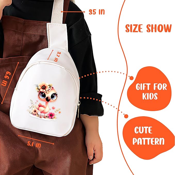 Flamingo Mini Sling Bag, Crossbody Bag, Toddler Purse For Kids Girl, Birthday Gift For 4 5 6 7 8 9 10 11 12 Year Old Gifts For Daughter, Granddaughter, Sister, Niece!