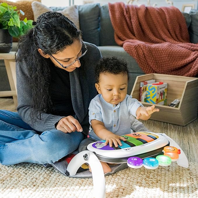 Baby Einstein 4-in-1 Kickin' Tunes Music and Language Play Gym and Piano Tummy Time Activity Mat
