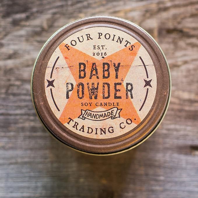 Baby Powder 4 Oz Scented Soy Aromatherapy Candle w/Jar