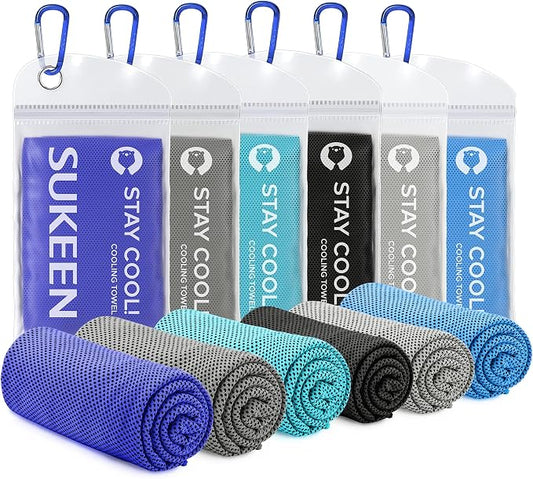Sukeen Cooling Towel for Neck and Face (40"x12"), Microfiber Bulk Cooling Towels for Athletes Cooling Neck Wraps Instant Cooling Towels for Yoga,Gym,Golf,Running,Fitness and Workout