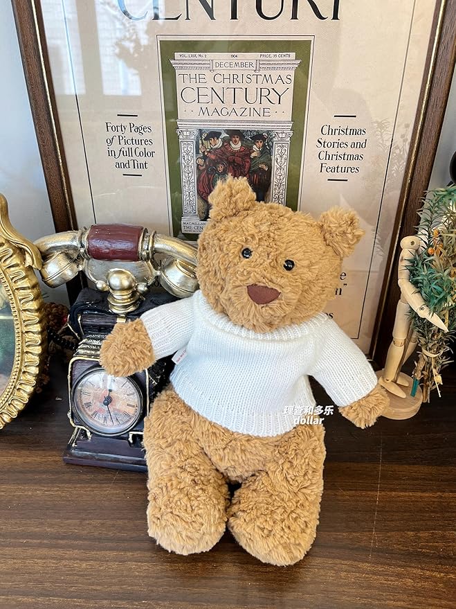 Clothes for Bashful Bunny and Bumbly Bear,10-12Inch Teddy Bear Clothes Cute Bow Ribbon, Clothes only Without Doll.(2pc Includes 1 Doll Sweater,1 Doll Ribbon)