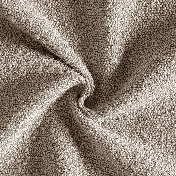 MIULEE 20x20 Decorative Lumbar Boucle Couch Pillow Covers Light Taupe | Set of 2 Textured Neutral Throw Pillow Covers, Accent Solid Pillowcases, Sofa Living Room Home Decor