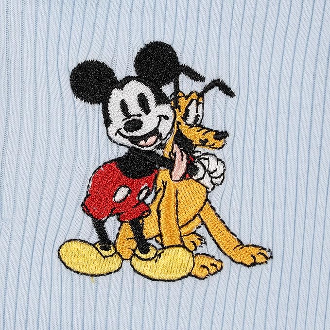 Disney Mickey Mouse Baby Ribbed Polo Bodysuit and Shorts Outfit Set Newborn to Infant Sizes (Newborn - 24 Months)