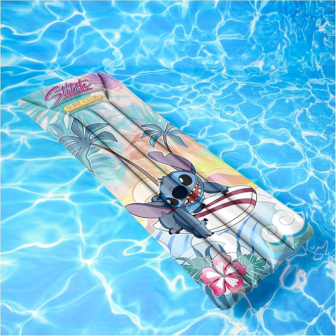Swimways Stitch Suntanner Pool Float, Inflatable Pool Floats & Kids Pool Toys, Swimming Pool Accessories & Beach Essentials for Teens Aged 14 & Up