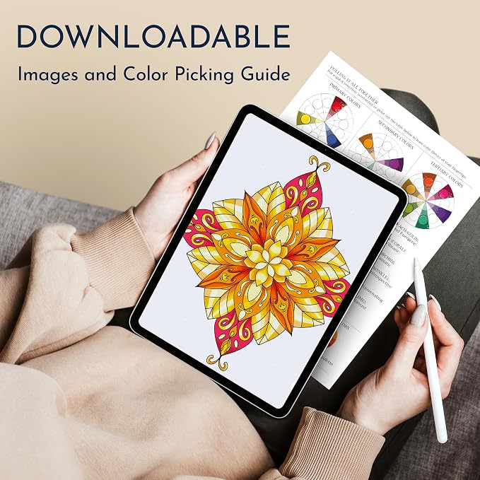 RYVE Mandala Coloring Book for Adults (2 Pack) – 60 Unique Mandalas for Relaxation, Anxiety & Stress Relief – Mindfulness Adult Coloring Book for Women & Men, Inspirational Gifts for Women