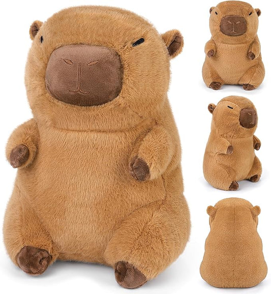 Elcoho 12 Inch Cute Capybara Plush Soft Capybara Stuffed Animal Plush Toy Kawaii Pillow Doll Hugging Gifts for Girls Boys Adults Birthdays Holidays Favors, Home Decorations