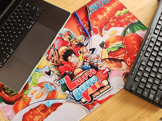 One Piece: Luffy's Bento Panic Playmat, Multi-Functional playmat Serves as Surface for Gaming Comfort and a Protective Layer for Your Cards, Game Pieces and Table, Made from neoprenepolyester Fabric