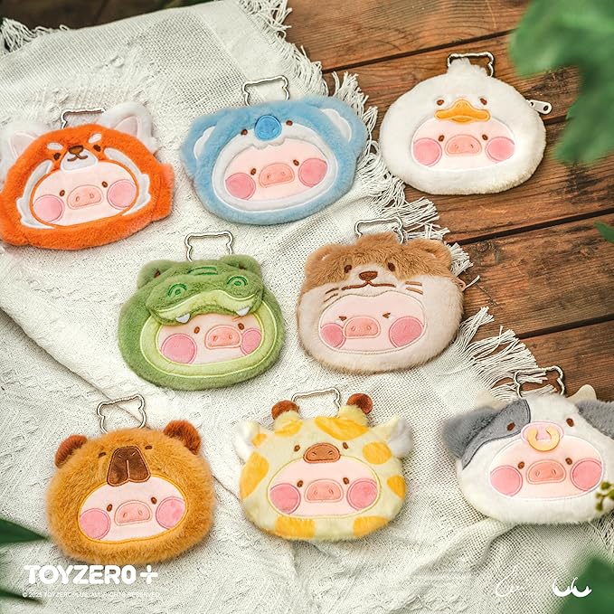 LuLu the Piggy Blind Box - Plush Pouch Keychain Blind Boxes Coin Purse Cute Bag Pendant Mystery Box Collectible Toys Holiday Birthday Gifts, Single Box