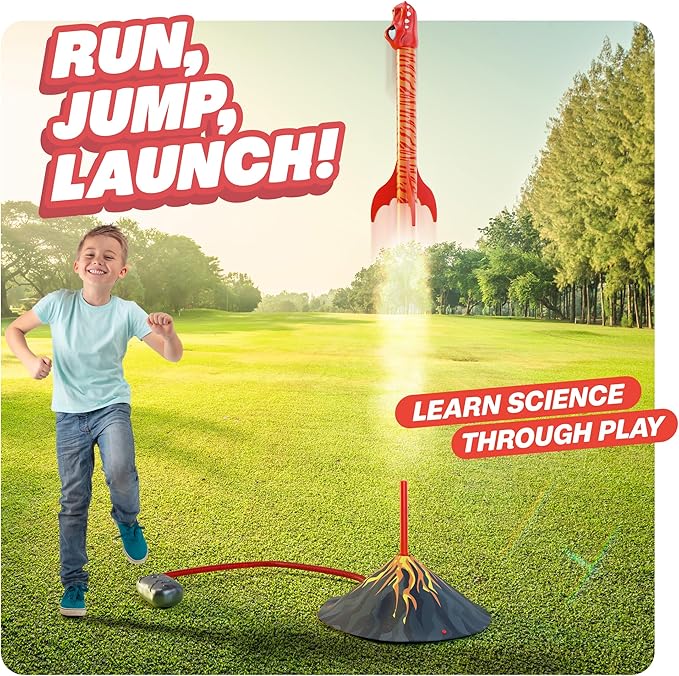 Dinosaur Toy Rocket Launcher for Kids - Toys for Kids 3-5 5-7 4-6 - Outdoor Toys for Kid Ages 4-8 - 3 4 Year Old Boy Birthday Gift - Gifts for Boys Age 3 4 5 6 Years - Outside Toy for Toddlers