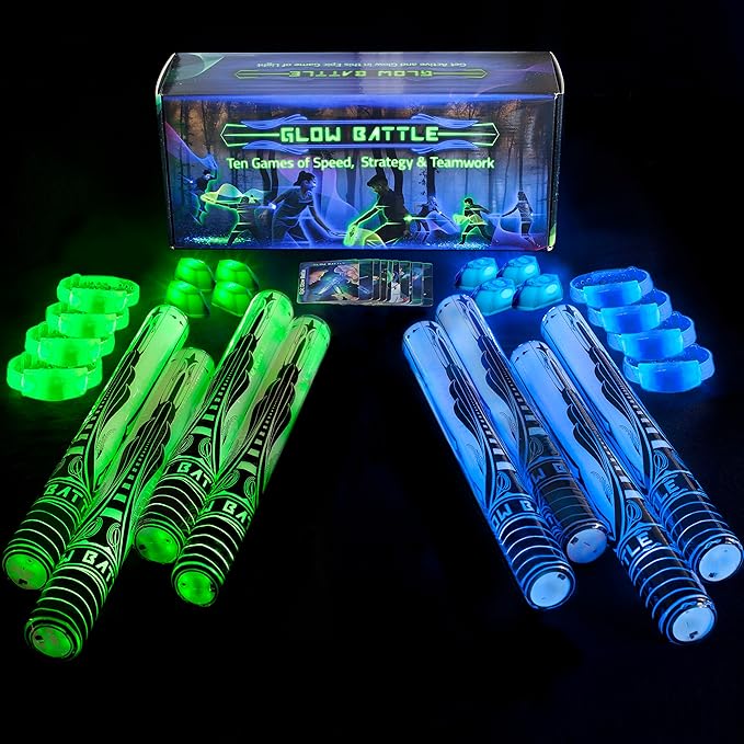 Starlux Games Glow Battle - Family Pack: A Thrilling, Glowing Sword Game | 2-8 Players, Age 8+ | Outdoor Games | Glow Games | Family Games | Outdoor Toys for Kids 8-12 Idea