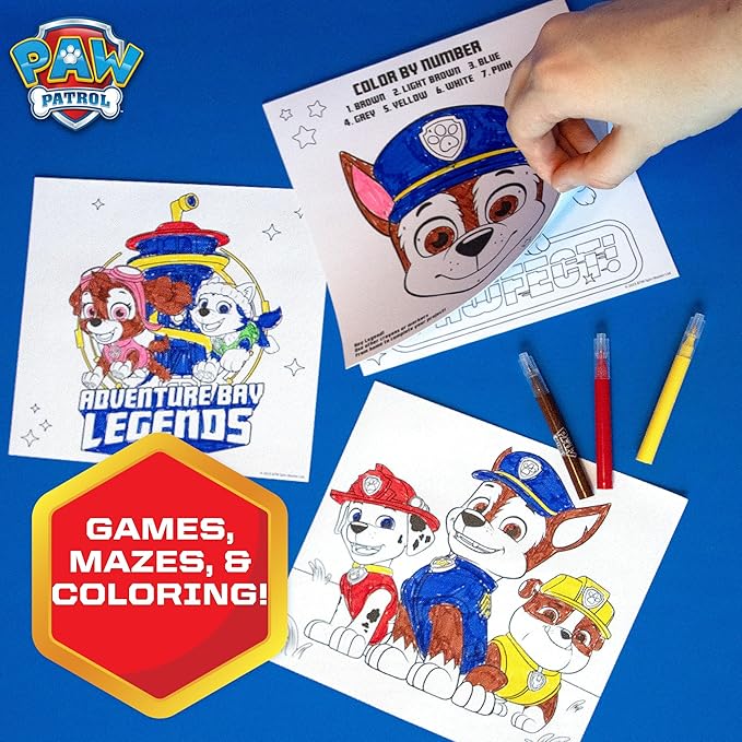 Horizon Group USA Activity Book for Kids, Coloring and Sticker Games for Children, Includes Markers, Paw Patrol