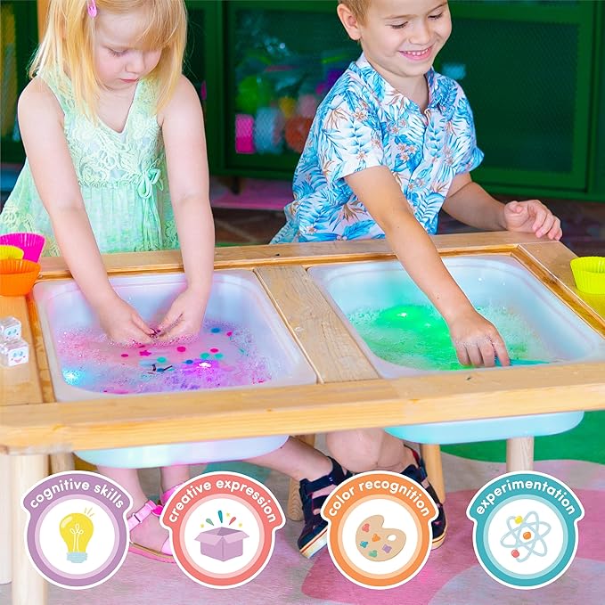 Glo Pals Water-Activated Light-Up Cubes Bundle for Sensory Play – 12 Pack (Wacky Wild West)
