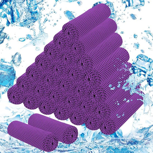 30Pack Cooling Towels for Neck and Face (40"x12"), Ice Microfiber Cooling Towels Bulk for Workout Cooling Neck Wraps Sweat Towels for Gym Yoga Golf Running Sport
