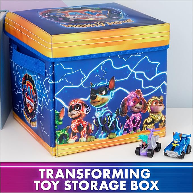 Paw Patrol: The Mighty Movie, Pup Squad Play Mat Gift Pack with Mighty Pups Chase & Vee Pup Squad Racer Toy Cars, Kids Toys for Boys & Girls Ages 3+