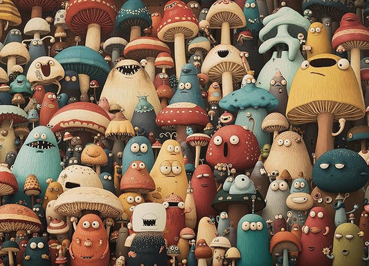 Jigsaw Puzzles for Adults 1000 Pieces, Funny and Colorful Puzzles, Challenging Puzzle Game for Family Friends Home Decor, 20x27 Inches, Dense Monsters-1