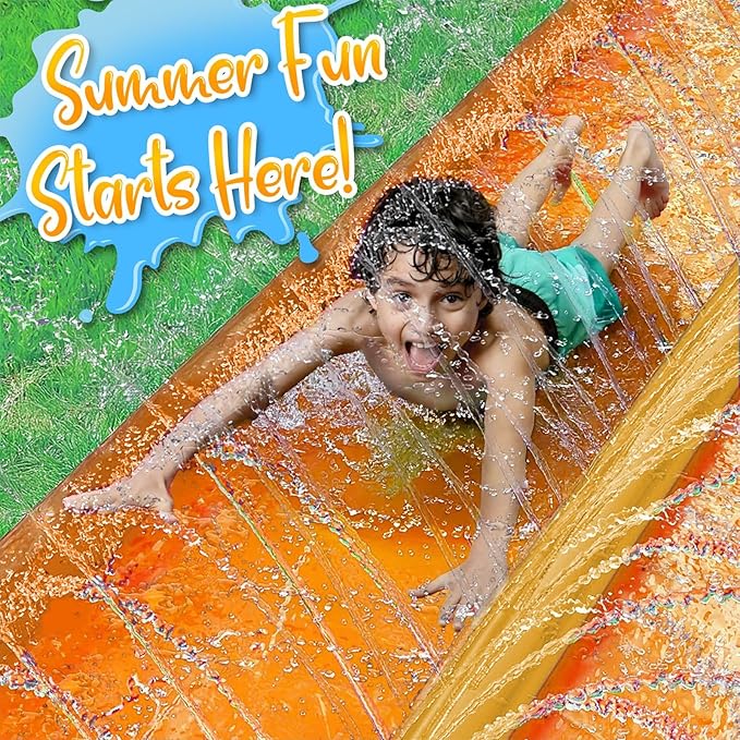 Stargo 18 x 5 ft - Slip Splash and Slide, Water Slides for Kids - Backyard waterslide for Kid Outdoor Fun Summer Water Toys, Water Activities for Kids and adults for backyard fun, Ages 4-8, 5 6 7 8-12