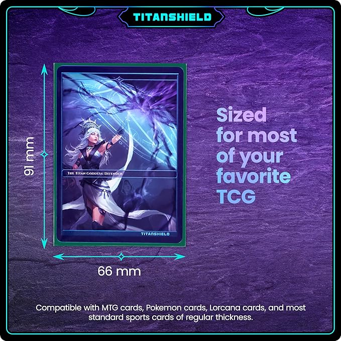 TitanShield Premium Card Sleeves | Compatible with Pokemon, One Piece, Lorcana, Flesh & Blood, & Magic The Gathering MTG | (150 Sleeves - Standard) (1, Green, Standard | 66x91mm)