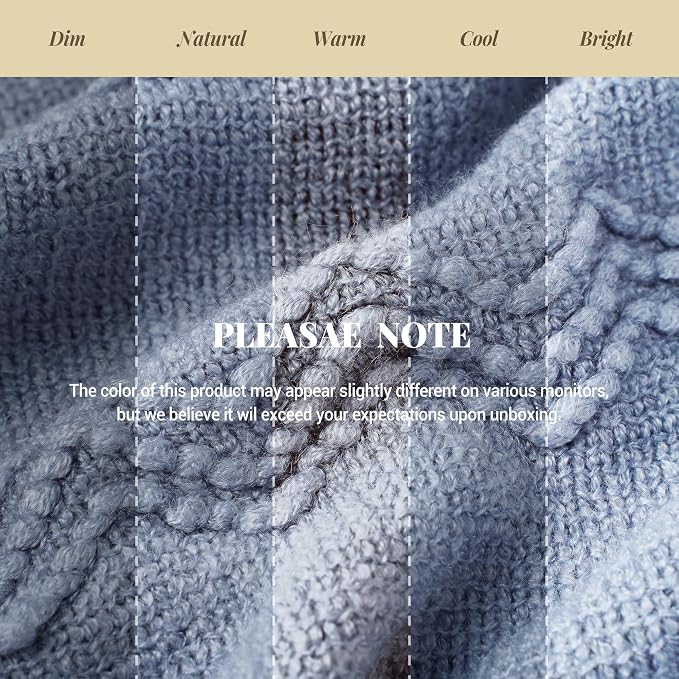 BATTILO HOME Light Blue Throw Blanket for Couch, 50"x60" | Soft Knit Throws with Tassels for Home Decor, Blue Grey Throw Blanket for Bed Sofa