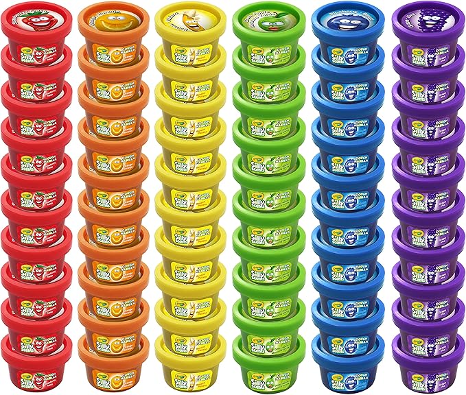 Crayola Silly Scents Dough 60pk x 1oz, Easter Day Gifts & Party Favors, Kids Toys for Party Favor Bags, Modeling Clay, Allergen-Friendly, Non-Toxic, Candy Creativity Alternative