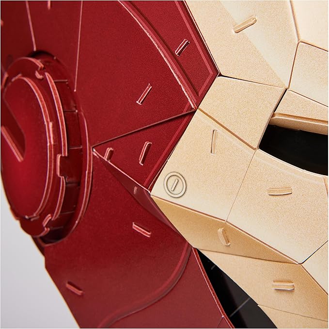 4D Build, Marvel Iron Man 3D Puzzle Model Kit with Stand 96 Pcs | Iron Man Helmet Desk Decor | Building Toys | 3D Puzzles for Adults & Teens 12+