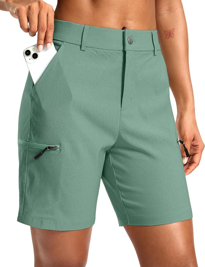 G Gradual Women's 7"/9" Hiking Cargo Shorts Quick Dry Lightweight Golf Outdoor Work Summer Travel Shorts with Pockets