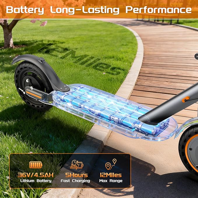 Maxshot Electric Scooter, 8.5" /10" /14" Tire, 16/19/22 Mph Top Speed, 12/16/21/27/28/49/50 Miles Long Range, Folding Escooter for Adults and Kids with Seat Bag, Dual Braking, Dual Suspension, App