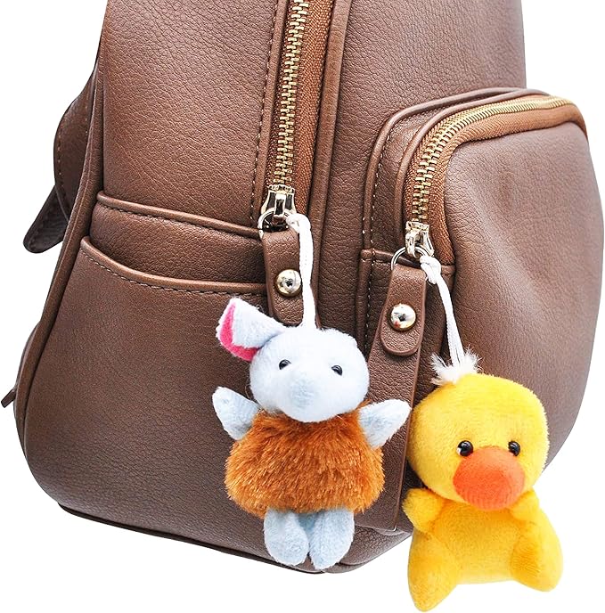 JOYIN 24 Pack Mini Animal Plush Toy Assortment (24 Units 3" Each), Animals Keychain Decoration for Kids, Small Stuffed Animal Bulk for Kids, Carnival Prizes, School Gifts, Halloween Goodie Bags