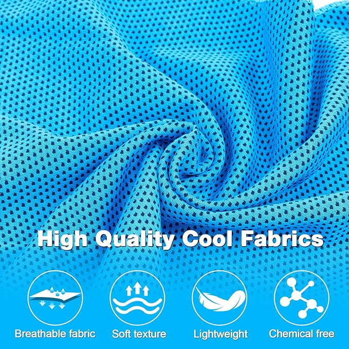 MENOLY 30 Packs Cooling Towels Bulk (40"x12") Gym Cooling Towels for Neck and Face Sweat Workout Cooling Neck Rags for Sports Yoga Soft Microfiber Breathable Rags for Hiking Running Fitness-Multicolor