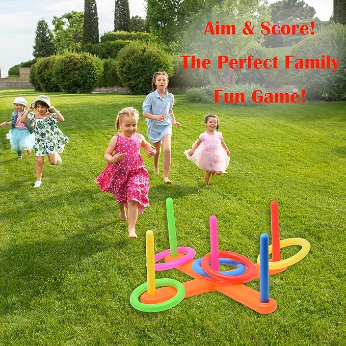 Kiddie Play Ring Toss Game for Kids Party Games for Kids Indoor & Outdoor Play
