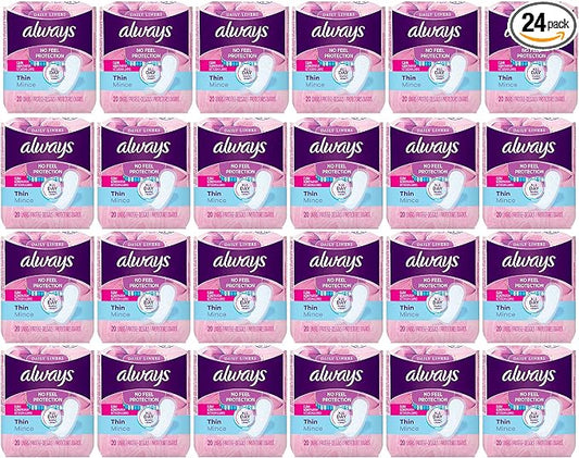 Always Thin Pantiliners - scented - 20 pack (Case of 24)