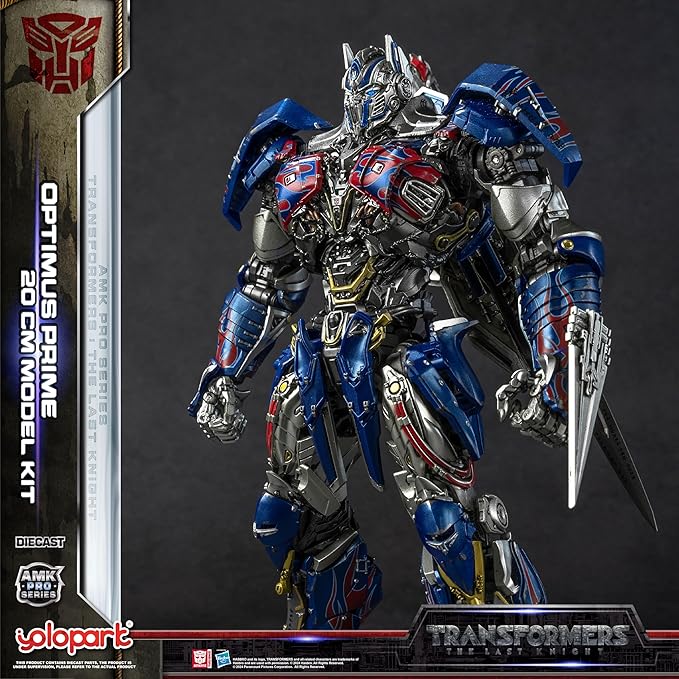 YOLOPARK Transformers: The Last Knight Optimus Prime with Upgraded Weaponry,Highly Articulated 7.87 Inch Transformers Action Figure for Ages 15 and Up,No Converting
