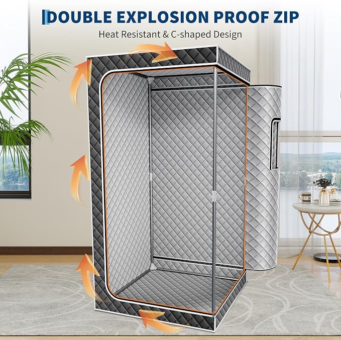 Portable Sauna Box for Home, Personal Sauna Tent for Relaxation, Indoor Steam Sauna Room with 3L/1200W Steamer, Steam Room for Adults, XXL Portable Sauna Personal Sauna Box Sauna Tent Home Sauna