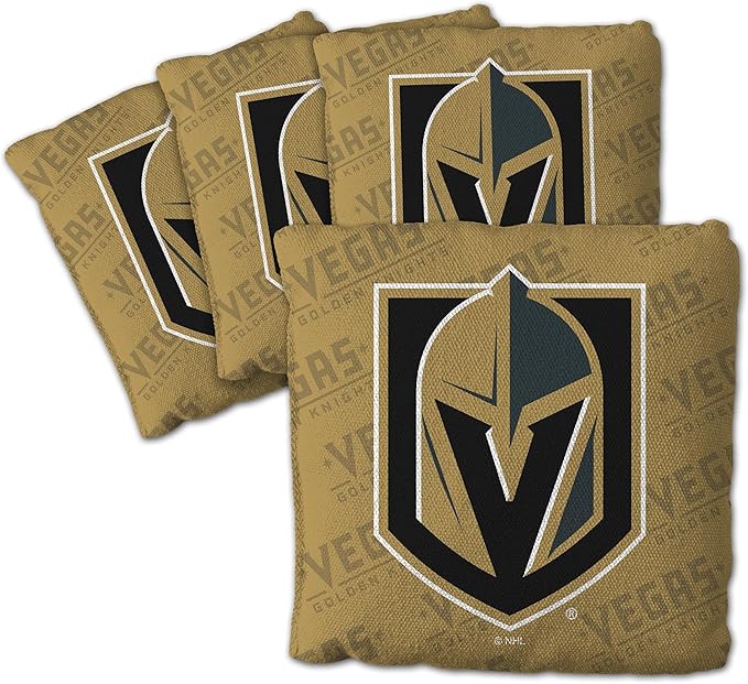 YouTheFan Officially-Licensed NHL Set of 4 Cornhole Bags - All Weather Regulation 6” x 6” Size - 16oz Weight - Designed in USA