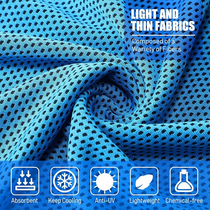 BBTO 80 Pcs 32 x 12 Inch Microfiber Cooling Towels, Ice Cold Towel for Neck and Face Breathable Chilly for Yoga, Sport, Gym, Workout, Camping and More Activities(Multicolor)