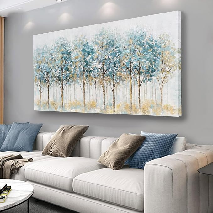 Belmrxne Tree of Life Wall Art Black and Gold Wall Decor Minimalist Canvas Painting Forest Artwork for Living Room Bedroom Dining Room Office Home Decor 20x40 inch