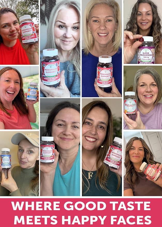 Lunakai USA Made Menopause Relief Gummies – Natural Menopause Supplements for Women with Black Cohosh & L-Theanine – Daily Support for Hot Flashes, Night Sweats & Hormonal Balance, 60ct