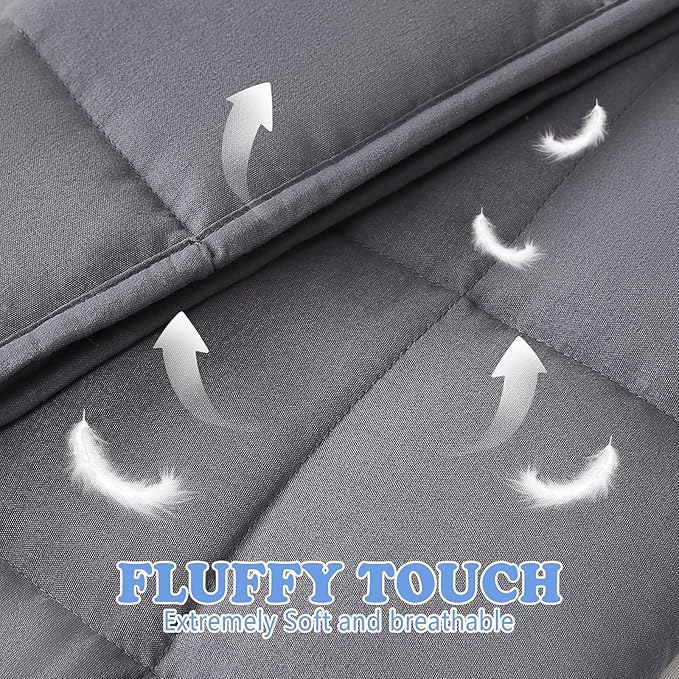 Weighted Blanket - 2 lbs Grey Heavy Blanket, 20"x30", Small Size Breathable Lap Blanket