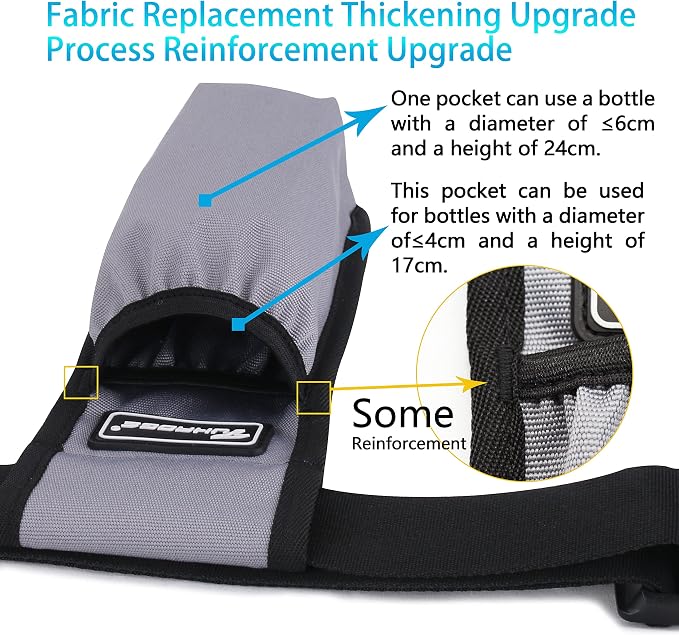 Massage Oil Holster Massage Bottle Bag Lotion Holster Massage Therapist Massage Oil Holster Massage Lotion …(1kd9D-Gray)