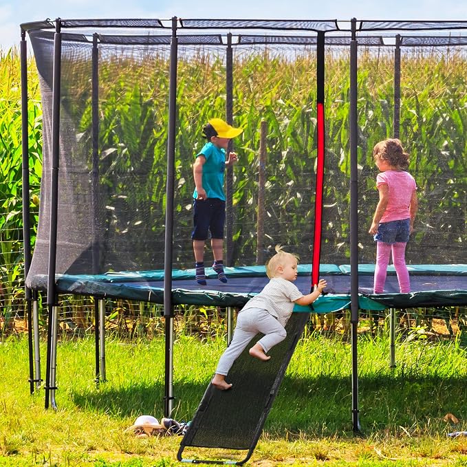 TANOSHII® Trampoline Slide Ladder with Handles, Universal Trampoline Ladder, Strong Tear Resistant Fabric, Universally Fit, Trampoline Accessories for Kids Toddlers Climb Up & Slide Down, 20"x60"