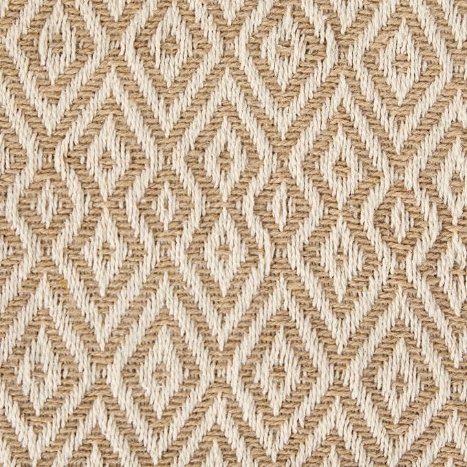 DII Rustic Farmhouse Double Diamond Woven Throw,Stone, 50x60 (Pack of 12)