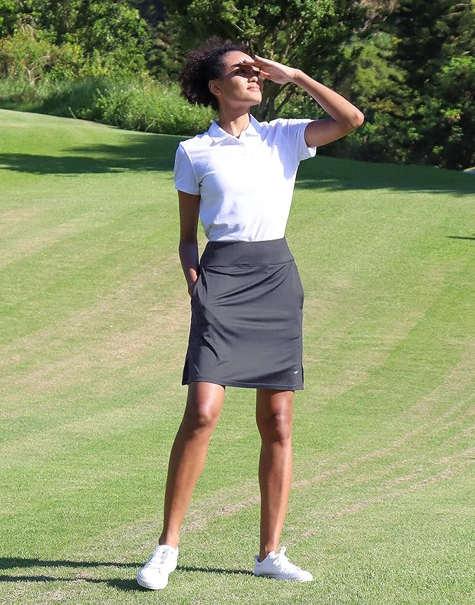 Women's 20" Knee Length Skorts Skirts UPF50+ Athletic Tennis Golf Skirt for Women Casual Summer Skirts